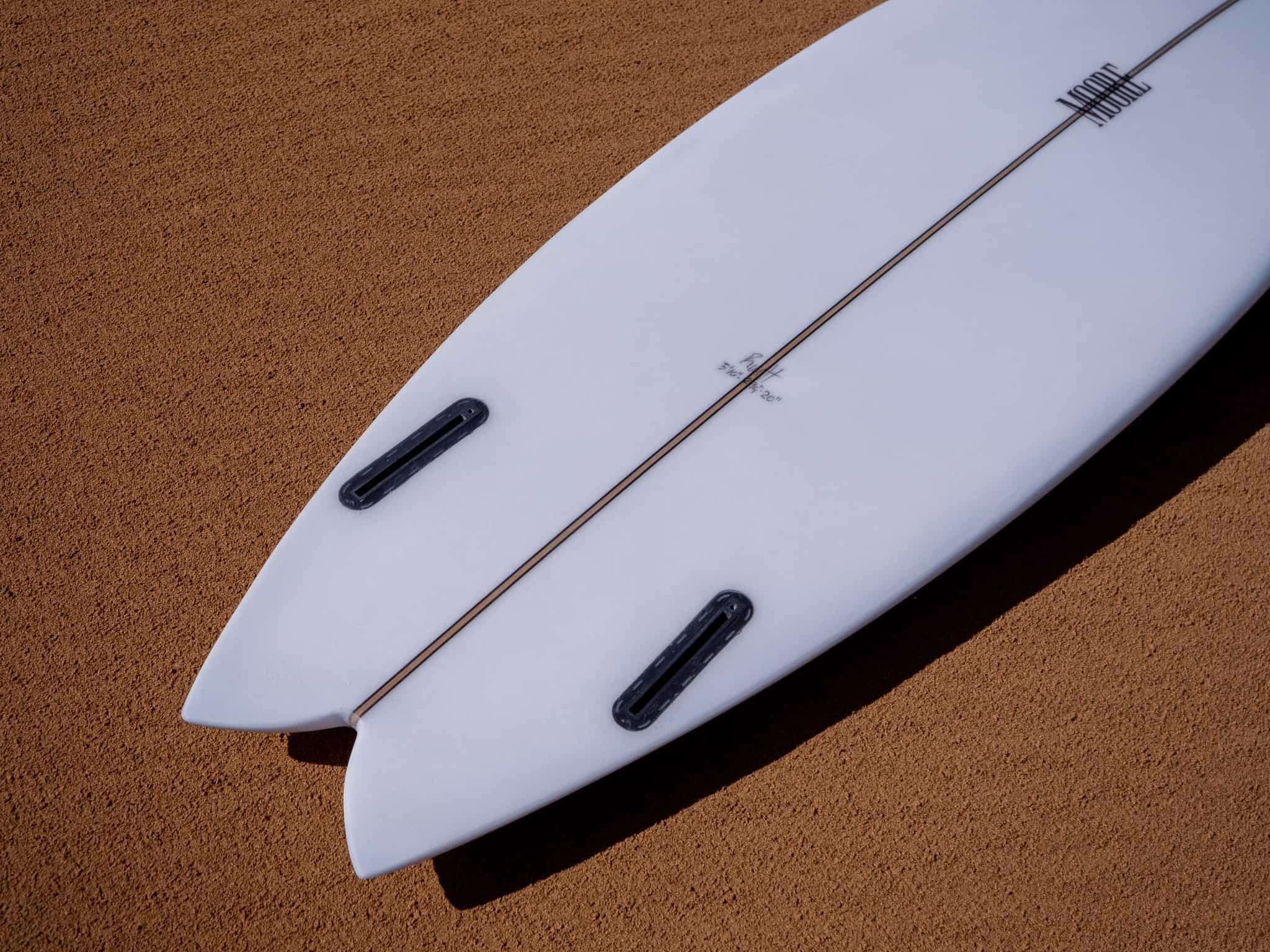 Recent Moore Surf shaped board